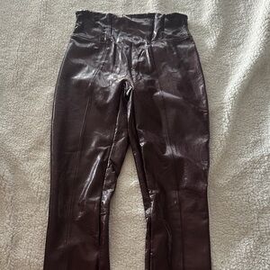 SPANX Shiny maroon Leggings